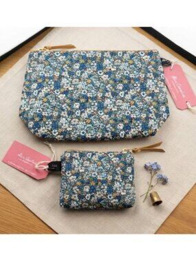 NWT SET 2 UK Alice Caroline Liberty Fabric Emma Louise Cosmetic Bags